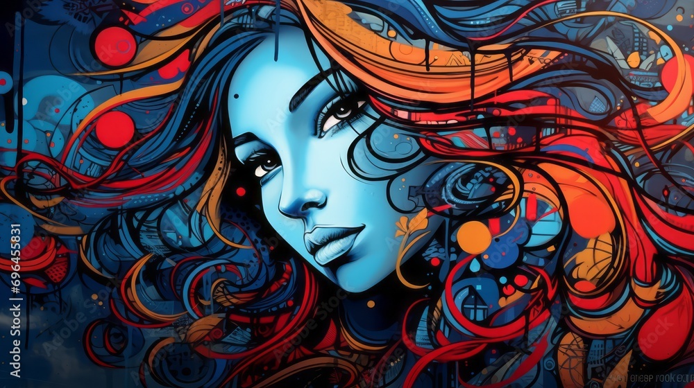 graffiti style on indigo background graffiti style on indigo background