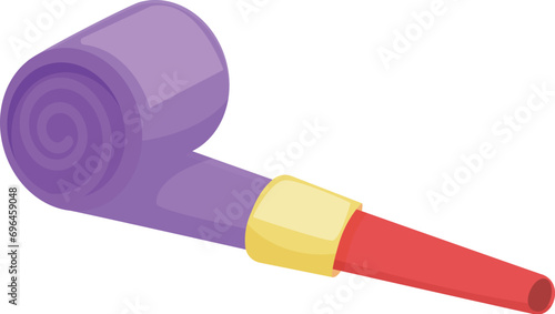 Colored party blower icon cartoon vector. Instrument gift. Striped cheers