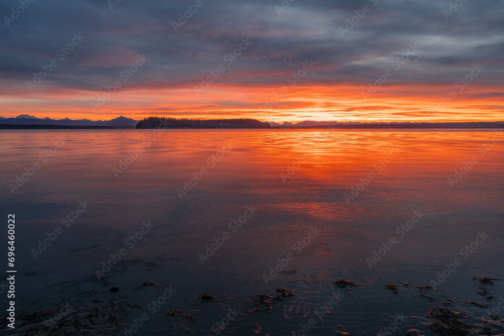 Sunrise at Witter Beach on Whidbey Island, Washington State Sunrise at Witter Beach on Whidbey Island, Washington State