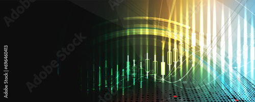 Quantum processing. Deep learning artificial intelligence. Future new technology  for business or science presentation