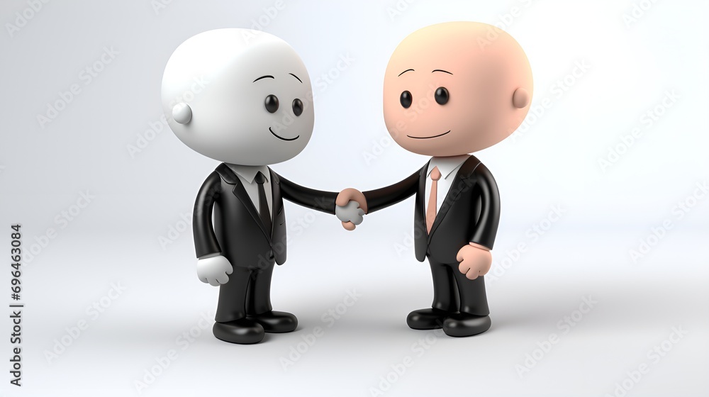 3D Render Businessman Shaking Hands with a Partner in Plain, Business Partnership, Handshake, Agreement 3D Render Businessman Shaking Hands with a Partner in Plain, Business Partnership, Handshake, Agreement