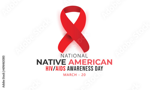 National Native American HIV AIDS Awareness Day. background, banner, card, poster, template. Vector illustration.