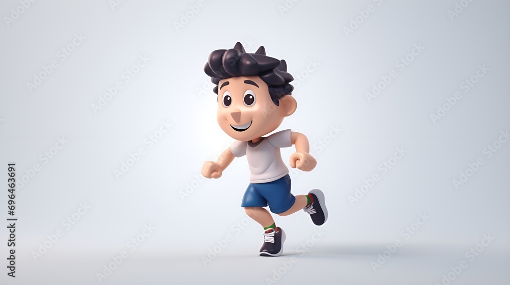 3D Render Man Doing Exercise in Plain Background, Exercise Routine, Fitness, Healthy Lifestyle 3D Render Man Doing Exercise in Plain Background, Exercise Routine, Fitness, Healthy Lifestyle