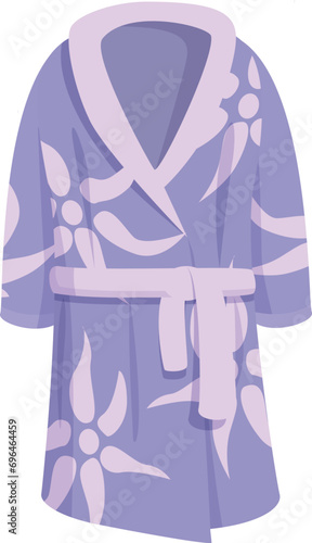 Flower design dressing gown icon cartoon vector. Lady white. Fashion spa © nsit0108