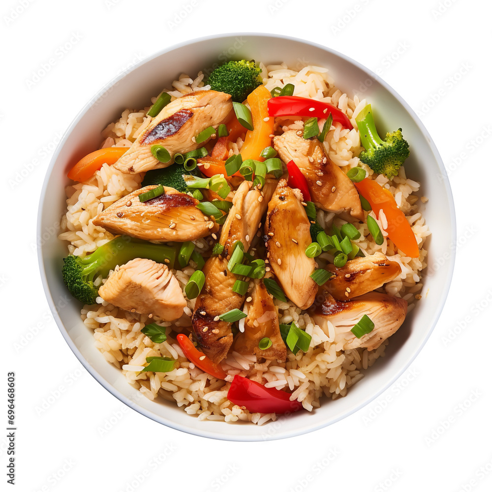 So Yummy chicken caesar Rice isolated on transparent background So Yummy chicken caesar Rice isolated on transparent background