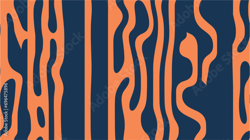 Abstract background in navy orange color combination. Seamless abstract background with wave colorful elements. Decorative design. Camouflage Sport. Seamless retro pattern.
