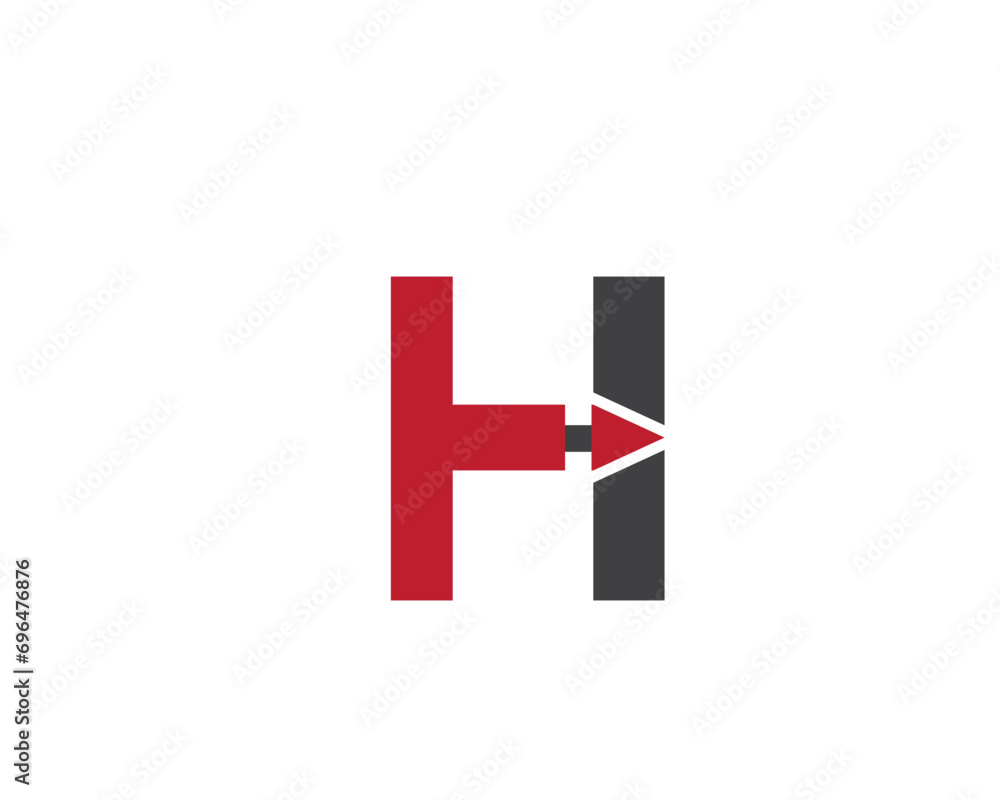 Obraz premium H letter creative logo design.