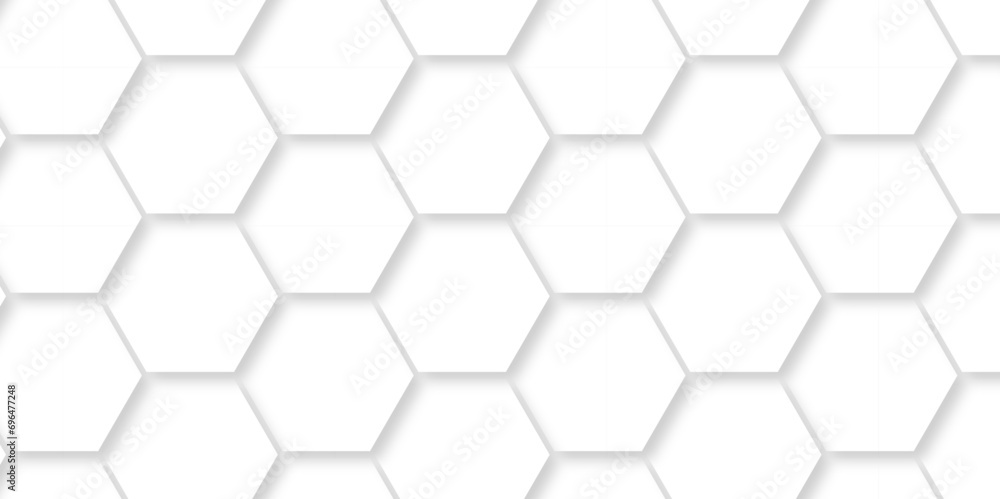 Background hexagons White Hexagonal Luxury honeycomb grid White Pattern. Vector Illustration. 3D Futuristic abstract honeycomb mosaic white background. geometric mesh cell texture. Background hexagons White Hexagonal Luxury honeycomb grid White Pattern. Vector Illustration. 3D Futuristic abstract honeycomb mosaic white background. geometric mesh cell texture.