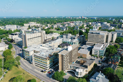 Aerial scene of Kingston, Ontario, Canada