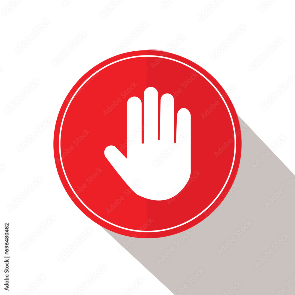 Simple red stop symbol Vector illustration EPS10 Simple red stop symbol Vector illustration EPS10