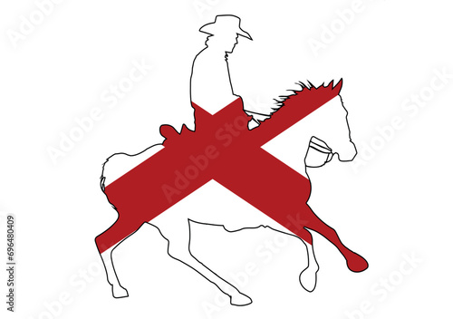 Alabama Flag Cowboy