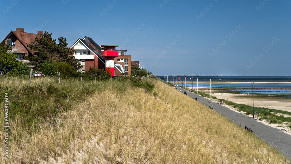 Fototapeta premium Seeseite Wittdün auf Amrum sonnig HD