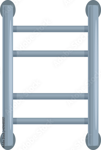 Wall towel dryer icon cartoon vector. Hanger rope. Metal radiator