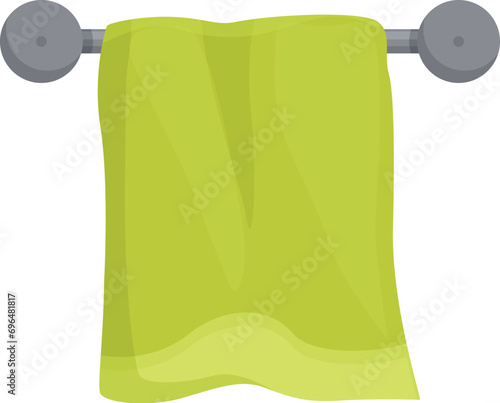 Towel metal hanger icon cartoon vector. Coil heater. Spa house interior