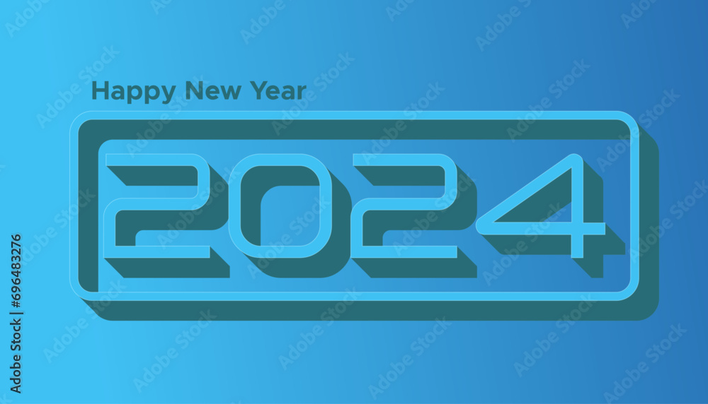 Happy new year 2024 celebration concept for greeting card banner Happy new year 2024 celebration concept for greeting card banner