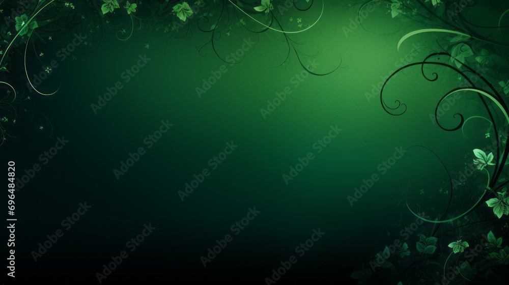 abstract floral emerald background illustration in swirls and flourishes style with space for your text and graphics abstract floral emerald background illustration in swirls and flourishes style with space for your text and graphics