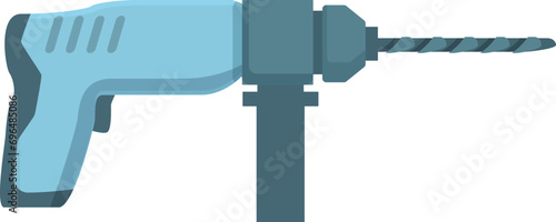 Electric hammer tool icon cartoon vector. Home work. Repair concrete machine