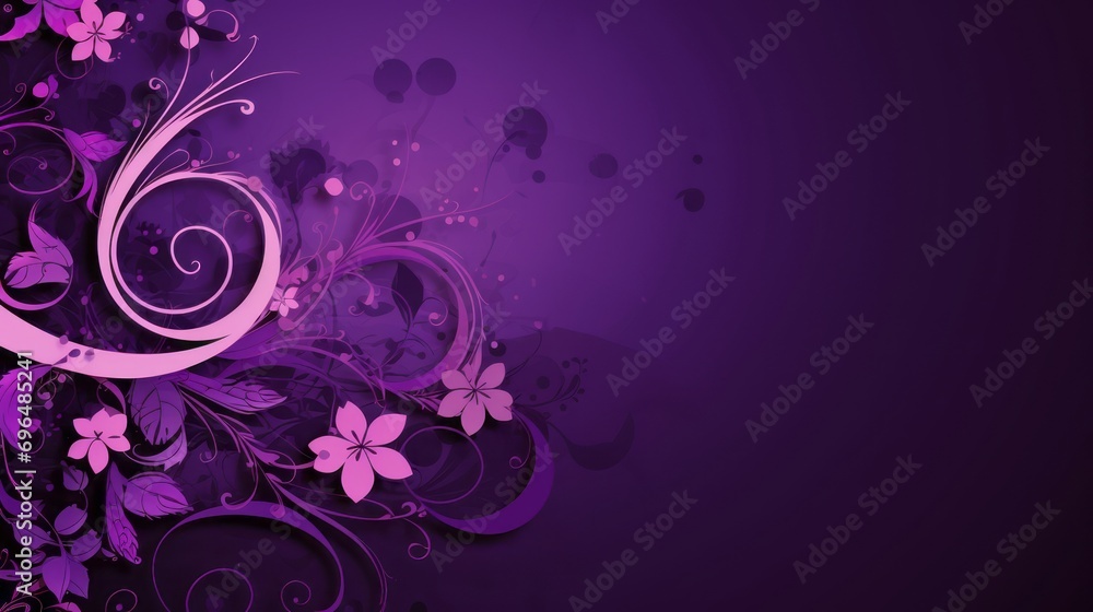 purple floral background in swirls and flourishesstyle art with space for you text and graphics purple floral background in swirls and flourishesstyle art with space for you text and graphics