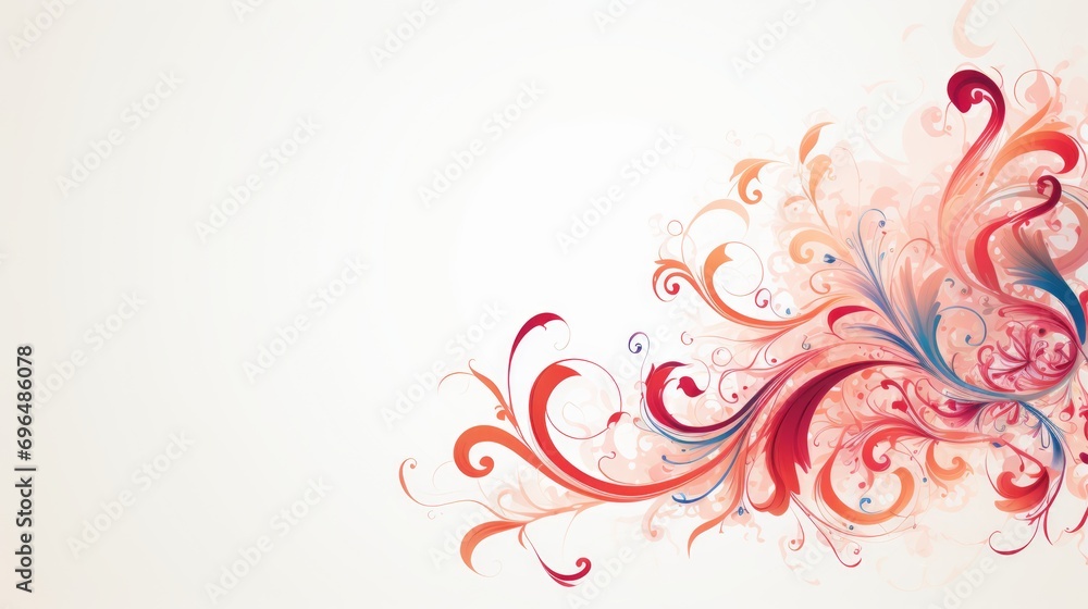 abstract floral white background illustration in swirls and flourishes style with space for your text and graphics abstract floral white background illustration in swirls and flourishes style with space for your text and graphics