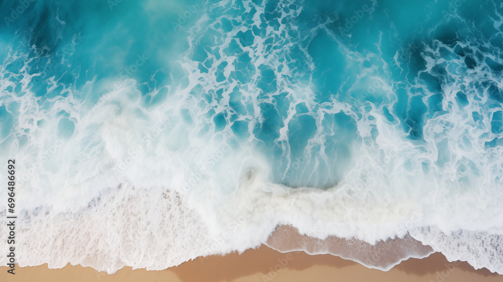 Body of water on a beach shores Body of water on a beach shores