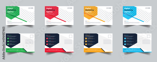 Modern Creative Corporate Post Card Template, Vector Template for Opening Invitation Editable, Professional Business Postcard Design, Event Card Design, Invitation Design, Direct Mail EDDM Template