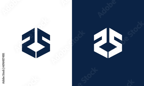 letter ps monogram logo design vector