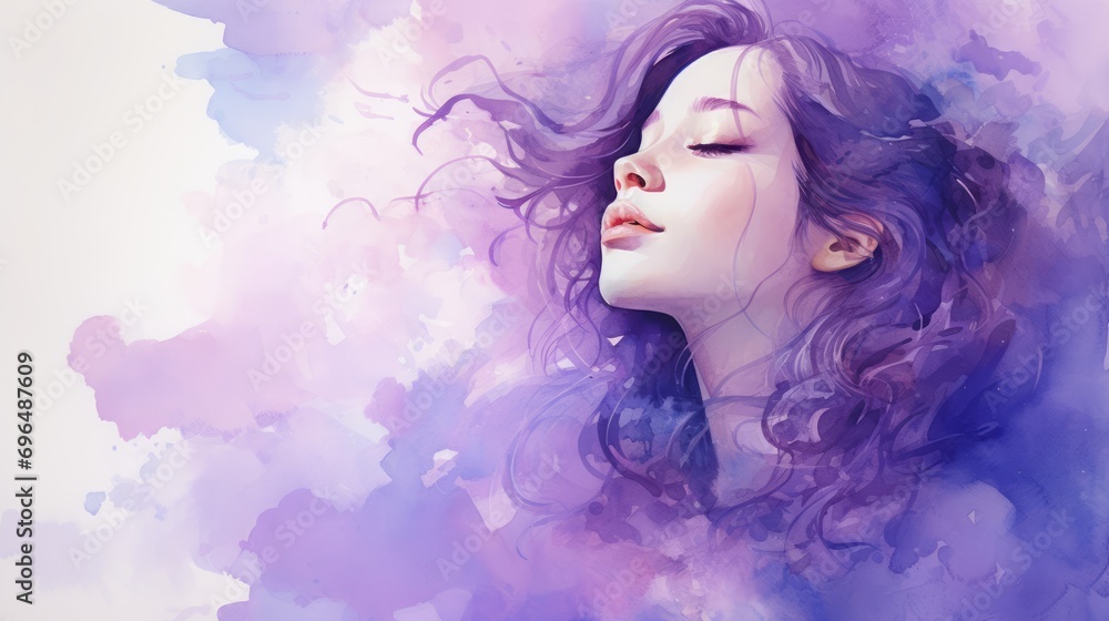 portrait of a woman with hair on isolatade background with space for copy portrait of a woman with hair on isolatade background with space for copy