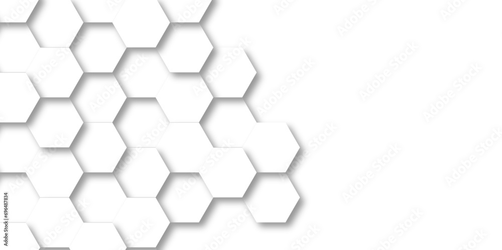 Background hexagons White Hexagonal Luxury honeycomb grid White Pattern. Vector Illustration. 3D Futuristic abstract honeycomb mosaic white background. geometric mesh cell texture. Background hexagons White Hexagonal Luxury honeycomb grid White Pattern. Vector Illustration. 3D Futuristic abstract honeycomb mosaic white background. geometric mesh cell texture.