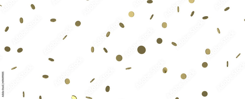 Radiant Festivity: Spectacular 3D Illustration Showcasing Radiating Gold Confetti Radiant Festivity: Spectacular 3D Illustration Showcasing Radiating Gold Confetti