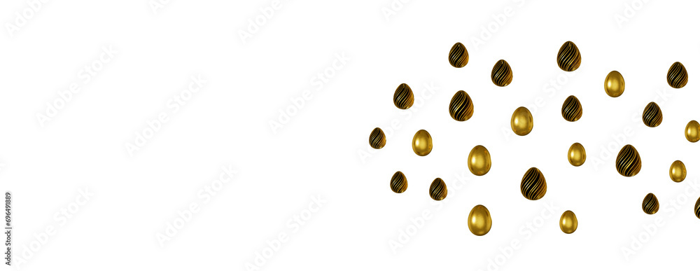 3d render illustration. Set of chocolate easter eggs 3d render illustration. Set of chocolate easter eggs
