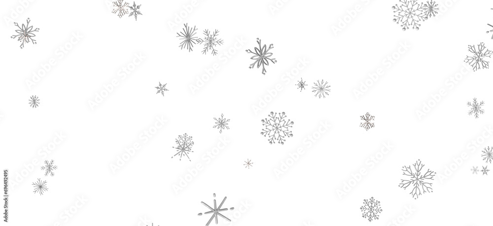 Festive Snow Drift: Captivating 3D Illustration of Descending Christmas Snowflakes Festive Snow Drift: Captivating 3D Illustration of Descending Christmas Snowflakes