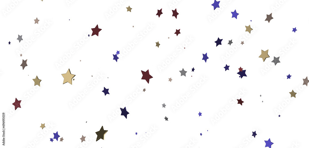 Obraz premium Heavenly Golden Shower: 3D Illustration Brings the Beauty of Stars to Life