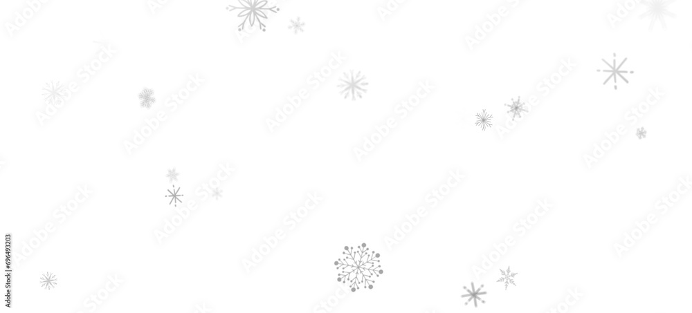 Festive Snow Drift: Captivating 3D Illustration of Descending Christmas Snowflakes