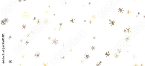 Festive Snow Drift  Captivating 3D Illustration of Descending Christmas Snowflakes