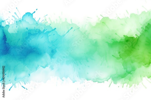 Abstract watercolor background. Colorful vector background for your design, Background with blue and green watercolor paint splashes or blotches with fringe bleed wash, AI Generated photo
