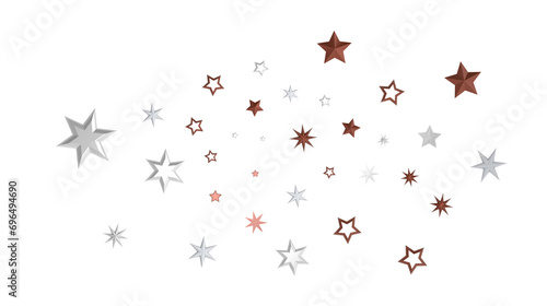 Stardust Christmas Shower: Mesmerizing 3D Illustration Depicting Descending Holiday Star Particles © vegefox.com