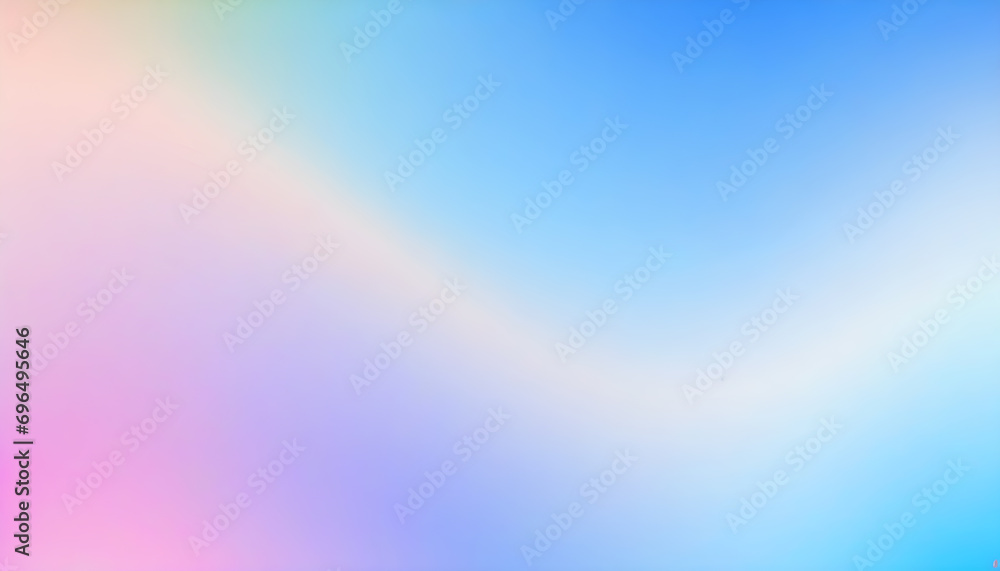 Softly Blended Gradient: Clear Colors of Blue, Lilac, and White