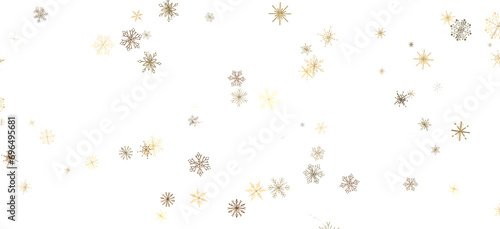 Wallpaper Mural Frosty Delight: Breathtaking 3D Illustration of Falling Christmas Snowflakes Torontodigital.ca