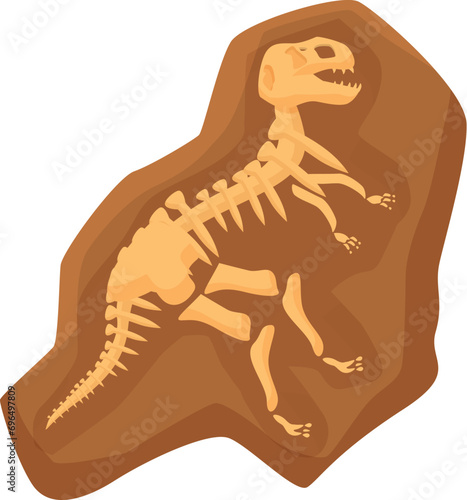 Dinosaur evolution mud layer icon cartoon vector. Biology museum. Learning earth ground