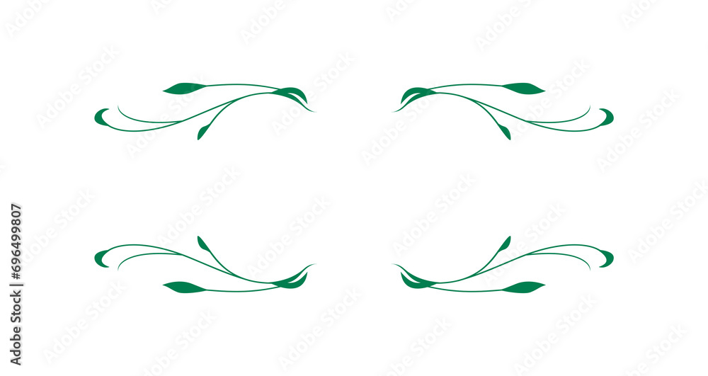 Simple leaf frame, leaf border Simple leaf frame, leaf border
