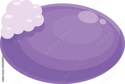 Purple soap icon cartoon vector. Foam detergent. Wash agent cleansing