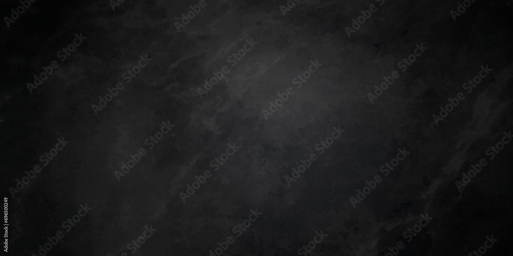 Abstract dark black and stone grungy wall backdrop background. Blank black concrete texture surface background. dark texture chalk board and black board background.
