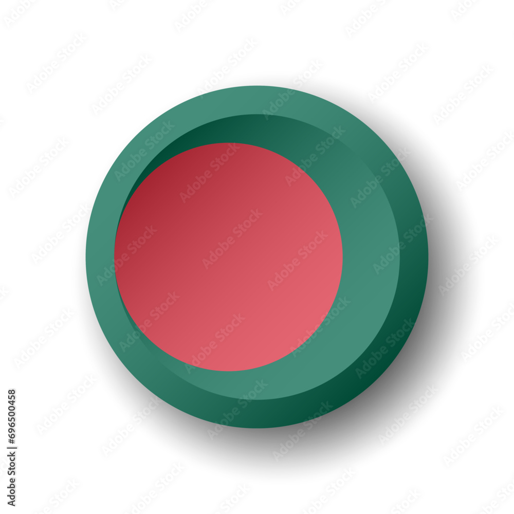 Bangladesh flag - 3D circle button with dropped shadow. Vector icon. Bangladesh flag - 3D circle button with dropped shadow. Vector icon.