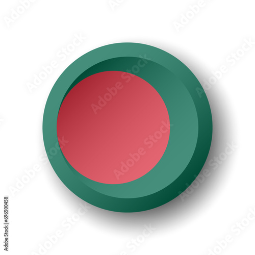 Bangladesh flag - 3D circle button with dropped shadow. Vector icon. Free Download Bangladesh flag - 3D circle button with dropped shadow. Vector icon. - GFXLoad