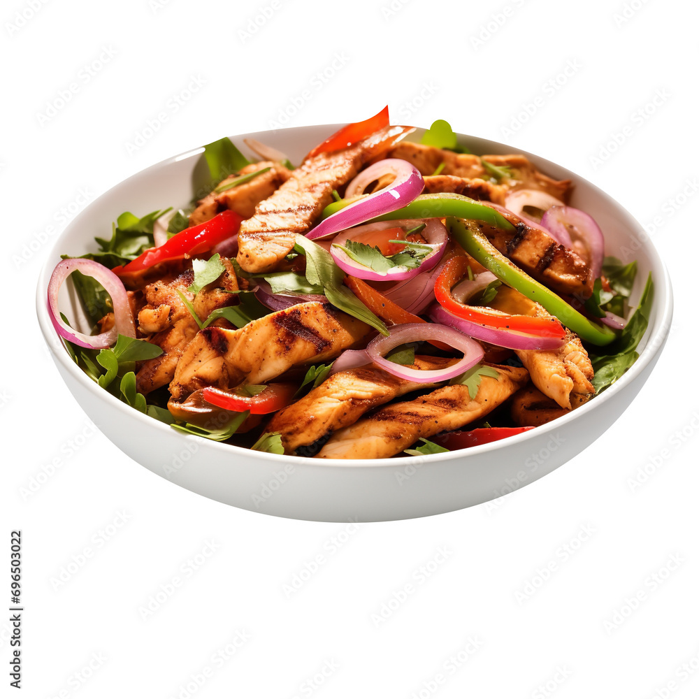 So Yummy Grilled chicken and salad isolated on transparent background So Yummy Grilled chicken and salad isolated on transparent background