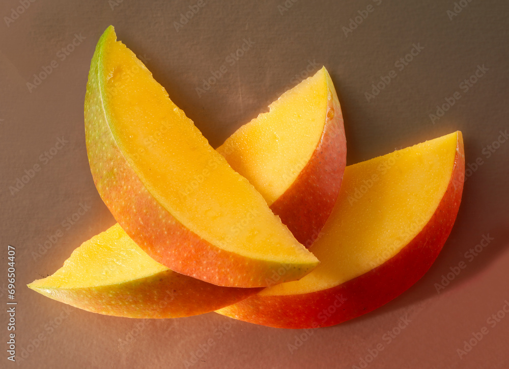 Mango, Mangoschnitze, Obst, isoliert, reif, frisch, Mango, Mangoschnitze, Obst, isoliert, reif, frisch,