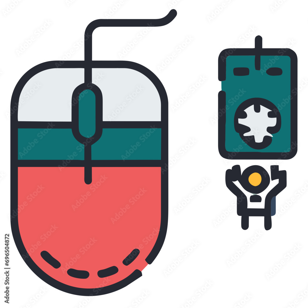 A gaming mouse vektor icon illustation A gaming mouse vektor icon illustation
