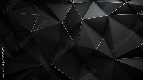 Abstract polygonal space low poly dark background with connecting dots and lines.