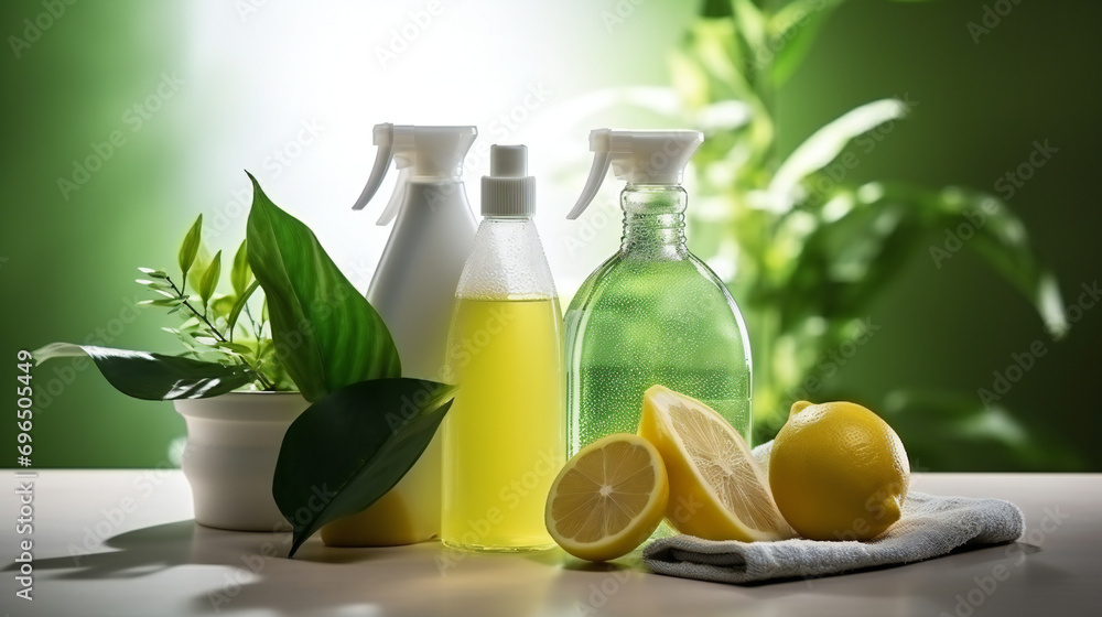 Set of natural products cleaning and washing products. Eco free toxics house space Set of natural products cleaning and washing products. Eco free toxics house space