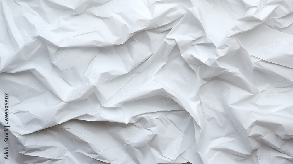 The texture of white paper is crumpled. Background for various purposes The texture of white paper is crumpled. Background for various purposes